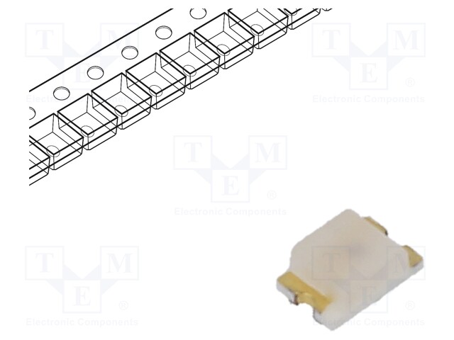 LED - KELTAINEN - SMD - 0805 - 7MCD - 2,1÷2,6VDC - 2X1,3X0,8MM - 130° - 20MA - Pintaliitos LED - SML-LXT0805YW-TR - 1