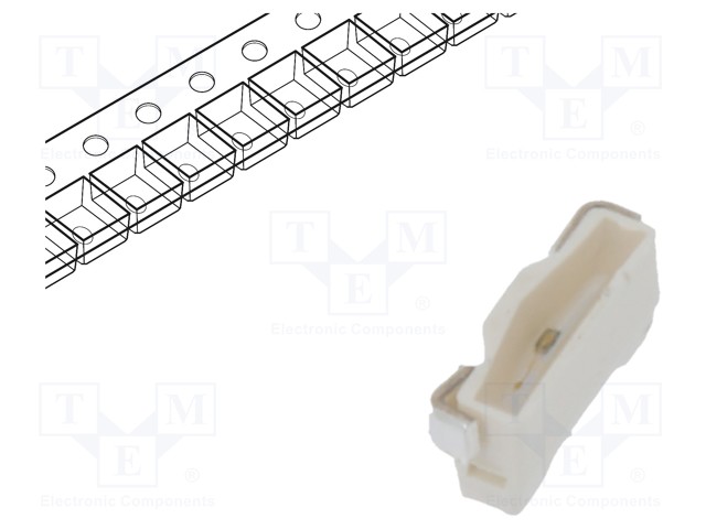 LED - SININEN - SMD - 2808 - 250MCD - 3,2÷3,7VDC - 2,8X0,8X1,2MM - 110° - Pintaliitos LED - SML-LXR2808USBC-TR - 1