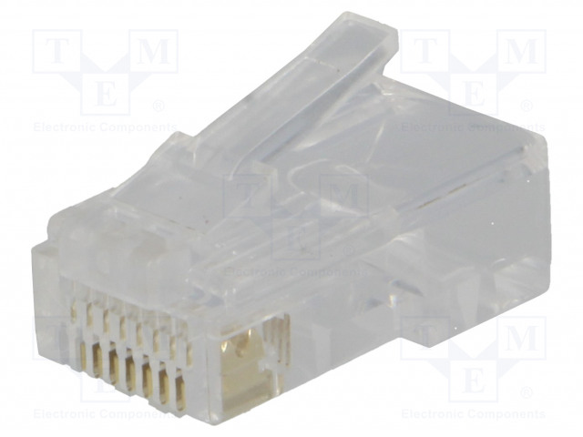 LIITIN: RJ45 - PISTOKE - PIN: 8 - 8P8C - JOHTOON - IDC,PURISTUS - RJ liittimet - RJ45W-R - 1