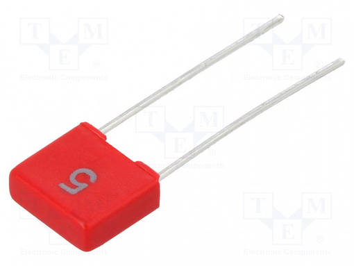 POLYESTERIKONDENSAATTORI - 100NF - UTOIMINTA: 63VDC - 40VAC - 5MM - Muovikondensaattorit - MKS02-100N63-5-R - 1