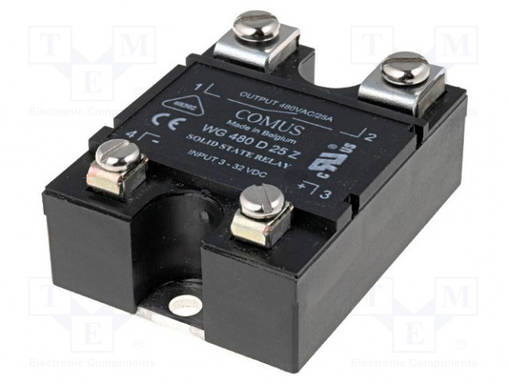 PUOLIJOHDERELE - 3÷32VDC - 110A - 48÷530VAC - -20÷80°C - Puolijohdereleet - WG480-D110R - 1