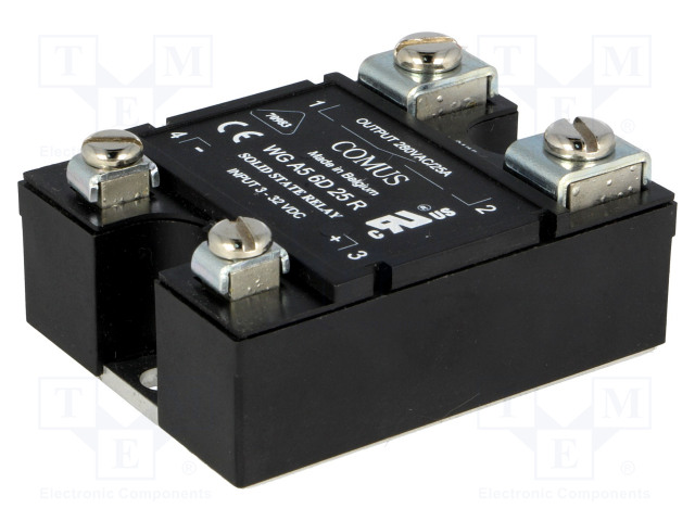 RELE: PUOLIJOHDE - 3÷32VDC - 25A - 24÷280VAC - WGA5 - 1-VAIHEINEN - Puolijohdereleet - WGA5-6D25R - 1