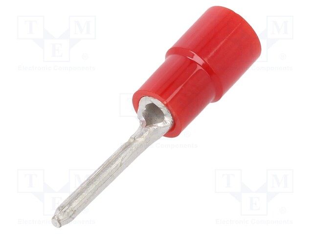 PÄÄTE: RIVILIITIN - Ø: 1,5MM - 0,3÷1,65MM2 - PURISTETTAVA - L: 11MM - Eristetyt liittimet - TMEXTC-1.25-11S-R - 1