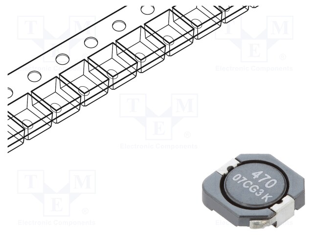 SMD KURISTIN 47,9UH - ITOIMINTA: 1,3AOHM - ±30% - Kuristimet - DR1030-470-R - 1