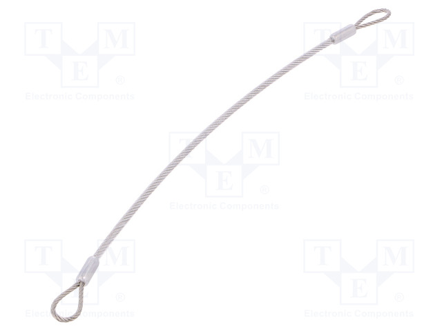 RETAINING CABLE - WITH 2 LOOPS - PLATING: PVC - STAINLESS STEEL - Sokat ja turvatapit - GN111.2-200D-TR - 1