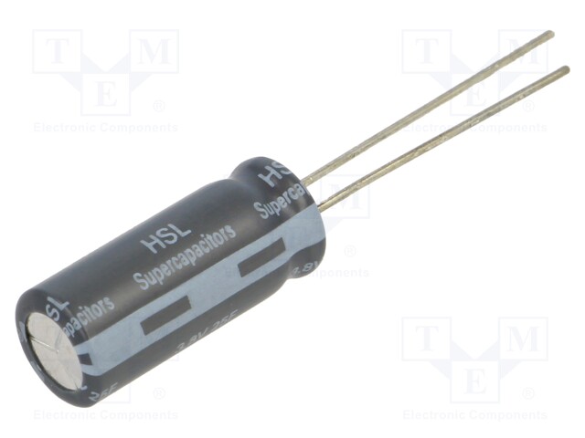 SUPERKONDENSAATTORI - THT - 25F - 2,2÷3,8VDC - ±20% - Ø8,5X22MMOHM - Superkondensaattorit - HS0820-3R8256-R - 1