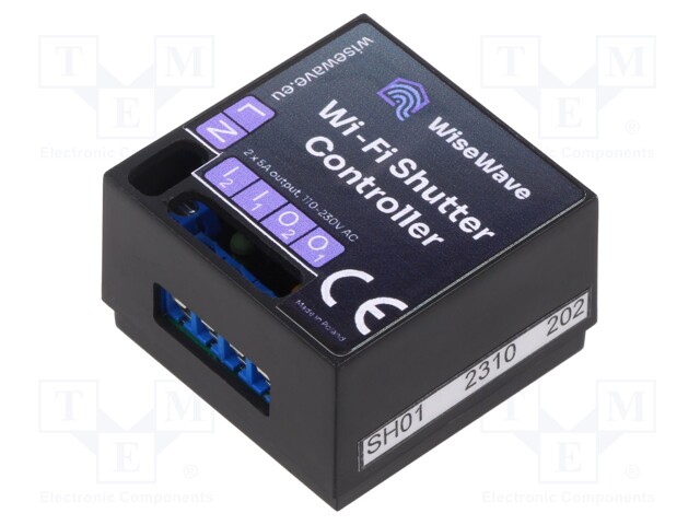 SÄLEKAIHTIMIEN OHJAIN - WISEWAVE - RASIA-ASENNUS - 110÷230VAC - IP20 - 5A - Rakennusautomatiikka - WISEWAVE-SHUTTER - 1
