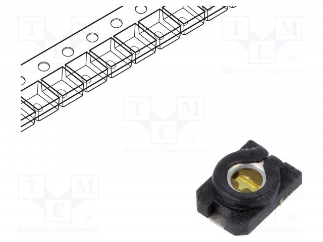TRIMMERI: KERAAMINEN - 1,5PF÷3PF - SMD - MUSTA - 100VDC - DIEL: NP0 - Trimmerikondensaattorit - SR300TR - 1