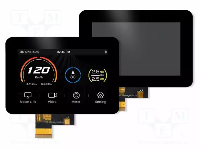 TFT NÄYTTÖ - 5" - 800X480 - VALAISTUS: LED - 140,7X93,83MM - RGB - TFT-näytöt - 4DLCD-50-CT-C-R - 1