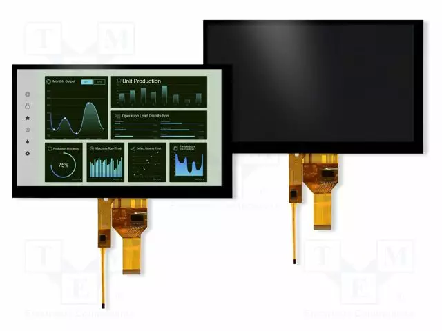 TFT NÄYTTÖ - 7" - 800X480 - VALAISTUS: LED - 164,9X100MM - RGB - TFT-näytöt - 4DLCD-70-848-CT-R - 1