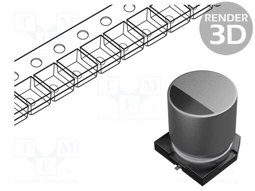 ELEKTROLYYTTIKONDENSAATTORI - SMD - 3,3UF - 25VDC - Elektrolyyttikondensaattorit - vaaka - EEE1EA3R3NR - 1