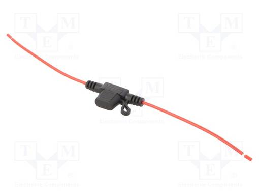 RASIA - 11MM - 10A - LÄHDÖT: JOHDOT - 58V - JOHDON VÄRI: PUNAINEN - Sulakepitimet - LPM-01B-18R - 1