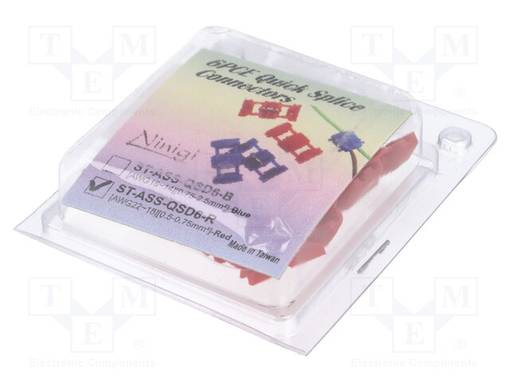 PIKALIITIN - IDC - 0,5÷0,75MM2 - JOHTOON - PUNAINEN - QUICK SPLICE - WAGO ja muut pikaliittimet - ST-ASS-QSD6-R - 1