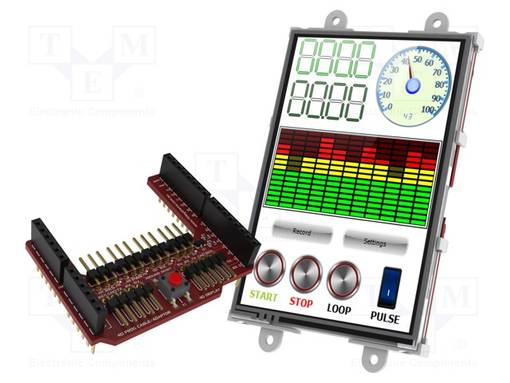 TFT NÄYTTÖ - 3,5" - 480X320 - NÄYTÖN ULKOMITAT: 49,7X77MM - 220CD/M2 - Arduino mikrokontrollerit - ULCD-35DT-AR - 1