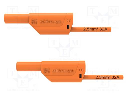 MITTAUSJOHTO - 32A - BANAANIPISTOKE 4MM,MOLEMMIN PUOLIN - PIT: 0,5M - Mittausjohdot - VSFK87002.550-OR - 1