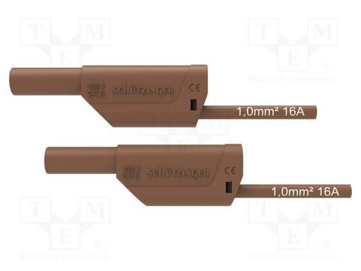 MITTAUSJOHTO - 16A - BANAANIPISTOKE 4MM,MOLEMMIN PUOLIN - PIT: 1M - Mittausjohdot - VSFK87011100-BR - 1