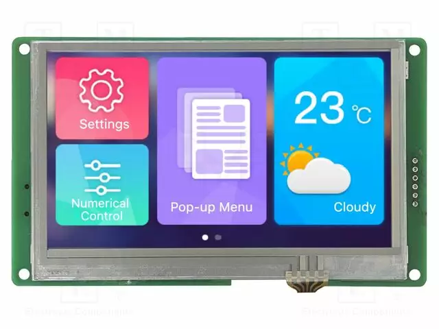 TFT NÄYTTÖ - 4,3" - 480X272 - VALAISTUS: LED - 8MBFLASH - RGB - 250CD/M2 - Älykkäät näytöt - DMG48270C043-05WTR - 1