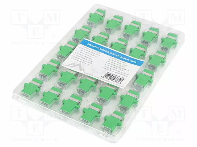 ADAPTERI - SC/APC,MOLEMMIN PUOLIN - 9/125UM - VIHREÄ - 25KPL - Patchcordit ja valokuitu-pigtailit - FA-SCAPSS01-2501TR - 1