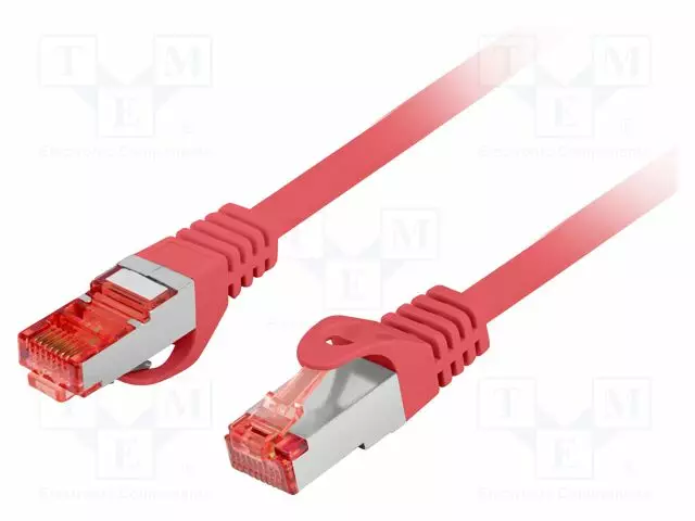 PATCH KAAPELI - S/FTP - CAT: 6 - RJ45-PISTOKE,MOLEMMIN PUOLIN - LANKA - CU - RJ45 Ethernet kaapelit - PCF6-10CU-2000-R - 1