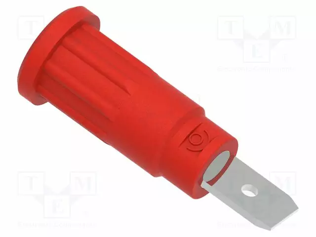 LABORATORY CONNECTOR: 2MM BANANA - SOCKET - 10A - 31.1MM - PUNAINEN - Banaanijatkoliittimet - PJP229-2-R - 1