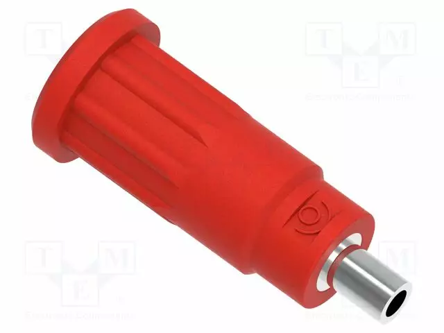 LABORATORY CONNECTOR: 2MM BANANA - SOCKET - 10A - 24.7MM - PUNAINEN - Banaanijatkoliittimet - PJP229-3-R - 1