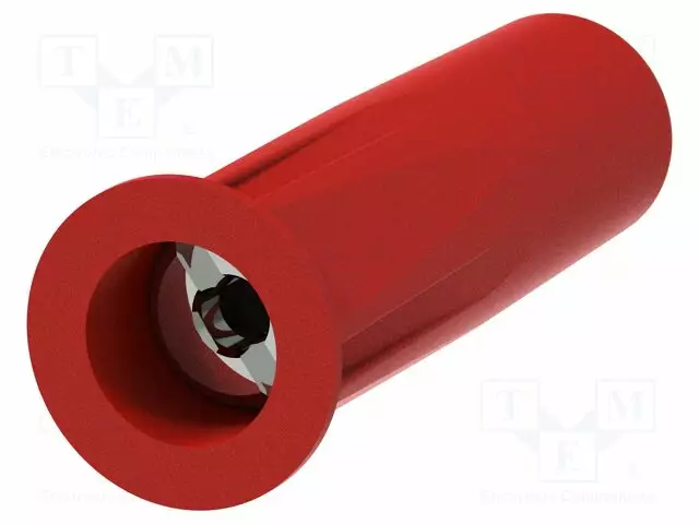 LABORATORY CONNECTOR: 4MM BANANA - SOCKET - 30VAC - 60VDC - 36A - PUNAINEN - Banaanijatkoliittimet - PJP3010-I-R - 1