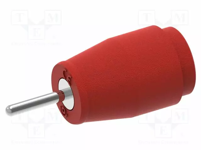 LABORATORY CONNECTOR: 4MM BANANA - SOCKET - 25A - PUNAINEN - NICKEL PLATED - Banaanijatkoliittimet - PJP3243PCB-R - 1