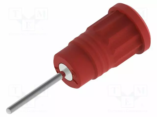 LABORATORY CONNECTOR: 4MM BANANA - SOCKET - 36A - PUNAINEN - NICKEL PLATED - Banaanijatkoliittimet - PJP3289-R - 1