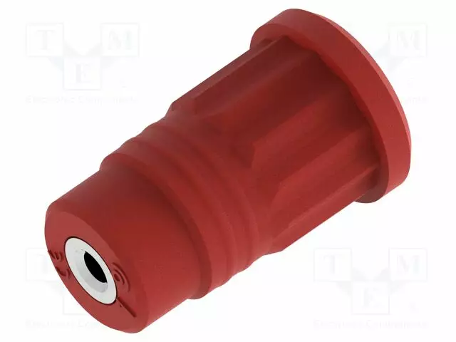 LABORATORY CONNECTOR: 4MM BANANA - SOCKET - 36A - PUNAINEN - NICKEL PLATED - Banaanijatkoliittimet - PJP3293-R - 1