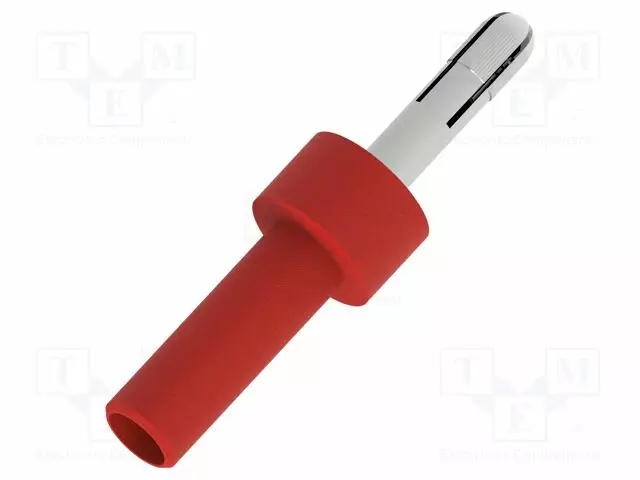 LABORATORY CONNECTOR: 4MM BANANA - SOCKET - PUNAINEN - NICKEL PLATED - Banaanijatkoliittimet - PJP3304-IEC-R - 1