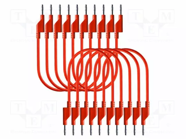 MITTAUSJOHDOT - 50VAC,120VDC - 10A - PIT: 0,25M - PUNAINEN - Mittausjohdot - PKT-P7046-R - 1