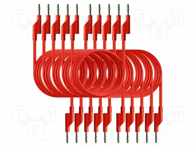 MITTAUSJOHDOT - 50VAC,120VDC - 10A - PIT: 0,75M - PUNAINEN - Mittausjohdot - PKT-P7048-R - 1