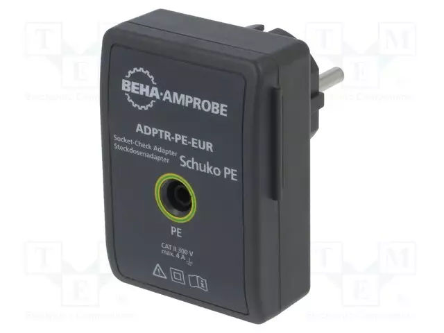ADAPTERI - 4MM - SCHUKO PISTOKE - Mittareiden lisävarusteet ja tarvikkeet - ADPTR-PE-EUR - 1