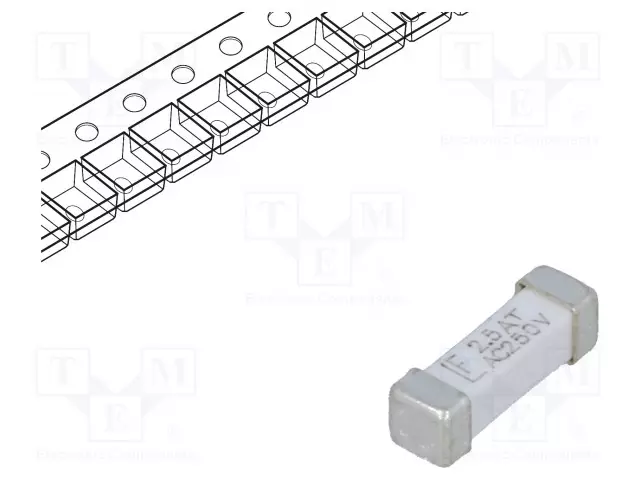 KERAAMINEN - 2,5A - 250VAC - 250V - 125VDC - SMD - SMD sulakkeet - muut - 044302.5DR - 1