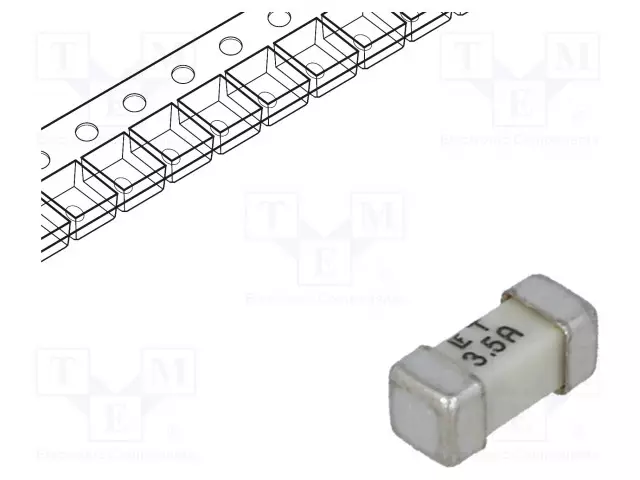 3,5A - 125VAC - 125V - 125VDC - AIKAVIIVESULAKE - SMD 2410 sulakkeet - hitaat - 045403.5MR - 1