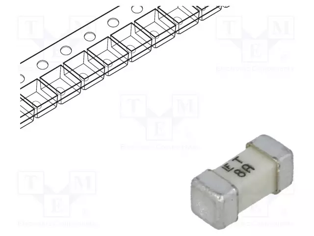 6,1X2,69X2,69MM - KERAAMINEN - SMD - 8A - 72VAC - SMD 2410 sulakkeet - hitaat - 0454008.MR - 1