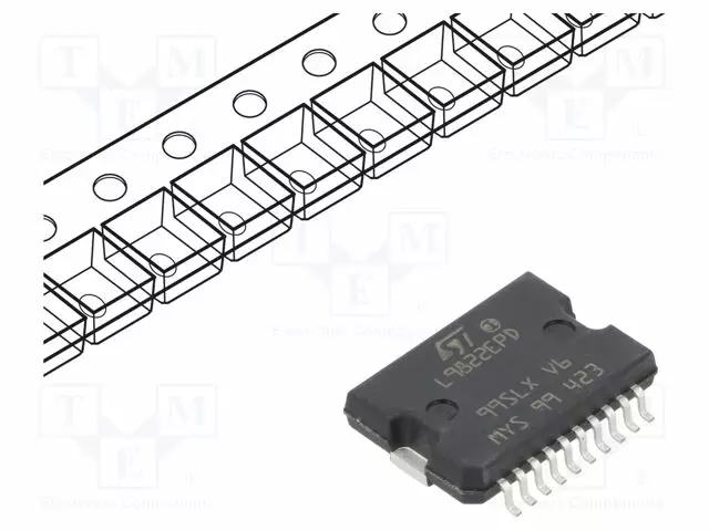 IC: DRIVER - LOW-SIDE - POWERSO20 - 1A - CH: 8 - 4,5÷5,5V - Ajuripiirit - L9822EPD013TR - 1