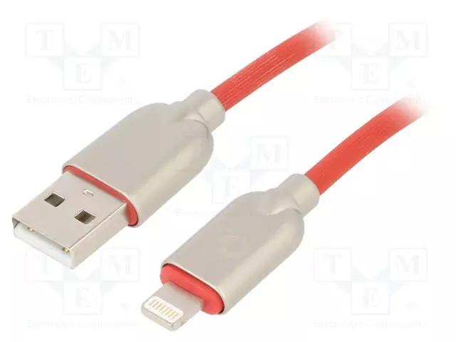 KAAPELI - CABLEXPERT - USB 2.0 - 2M - PUNAINEN - KUMI - 480MBPS - USB kaapelit ja adapterit - CC-USB2R-AMLM-2M-R - 1
