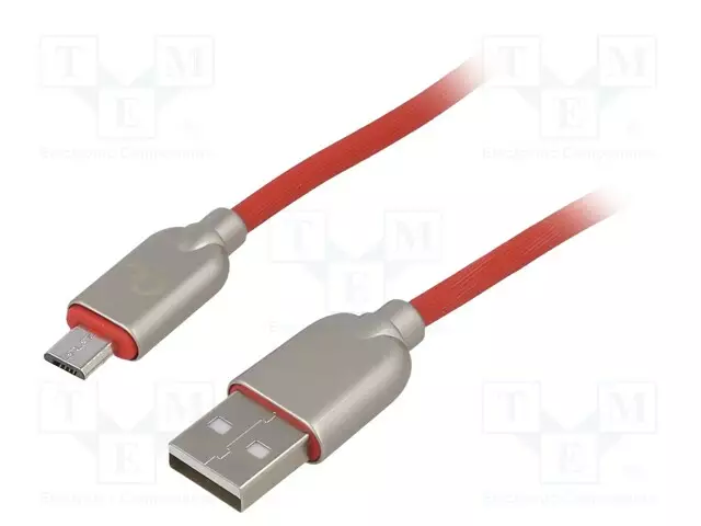 KAAPELI - USB 2.0 - USB A PISTOKE,USB B MIKROPISTOKE - KULLATTU - 2M - USB kaapelit ja adapterit - CC-USB2R-AMMBM-2R - 1