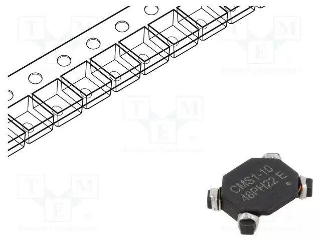 KURISTIN: COMMON MODE - SMD - 73,7UH - 1,65A - 9,4X7,2X2,6MMOHM - Kuristimet - CMS1-10-R - 1