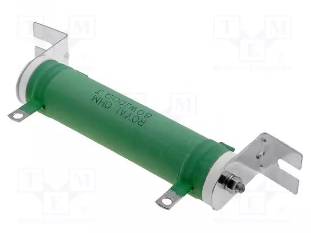 LANKAVASTUS - 100OHM - 80W - ±5% - Ø31X115MM - 300PPM/°C - SILMUKKA - Tehovastukset - QL80-100R - 1