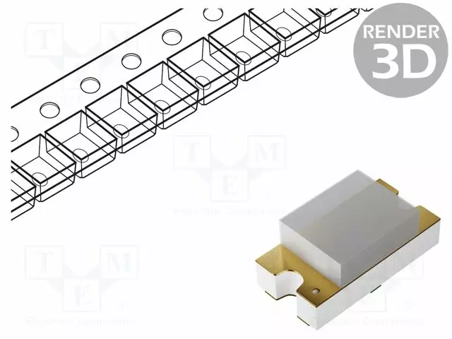 LED - PUNAINEN - SMD - 0402 - 140MCD - 2÷2,6VDC - 1X0,5X0,5MM - 120° - 20MA - Pintaliitos LED - SML-LX0402SIC-TR - 1