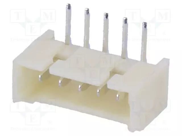 LIITIN: JOHTO-LEVY - PISTORASIA - UROS - PIN: 5 - 1A - 250V - KULMA - Signaaliliittimet rasteri 1,25mm - 125SHA05TR - 1