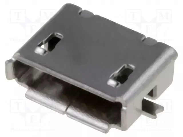 LIITIN: USB AB MICRO - PISTORASIA - SMT - PIN: 5 - USB 2.0 - KULLATTU - USB liittimet - 207A-ABA0-R - 1