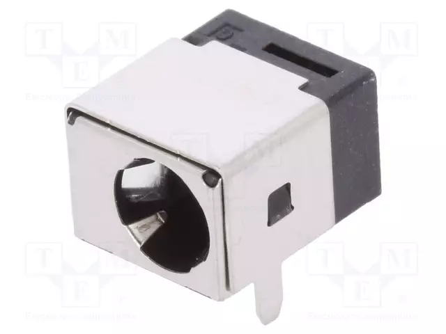 LIITIN: VIRTA- DC - PISTORASIA - UROS - 90° KULMA - THT - 5,5/2,5MM - DC liittimet - C9751-DCVBR000R - 1