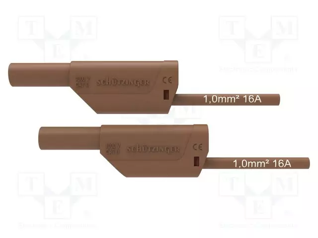 MITTAUSJOHTO - 16A - BANAANIPISTOKE 4MM,MOLEMMIN PUOLIN - PIT: 1,5M - Mittausjohdot - VSFK85011150-BR - 1