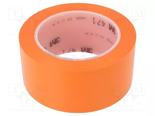 NAUHA: MERKITSEVÄ - ORANSSI - L: W: 50MM - PAKS.: 0,13MM - 2,5N/CM - Varoitus- ja merkintäteipit - 3M-471-50-33OR - 1