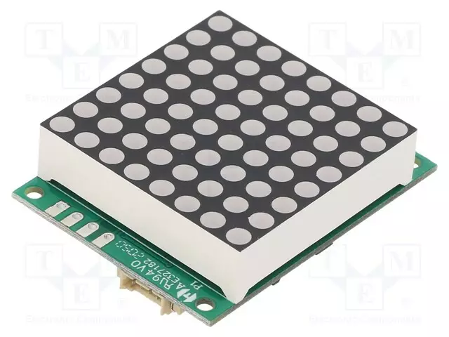 NÄYTTÖ: LED - MATRIISI - 8X8 - PUNAINEN - 5000UCD - 41X32X12,55MM - 30MW - Pistematriisinäytöt - LDM-13688NI-UR - 1