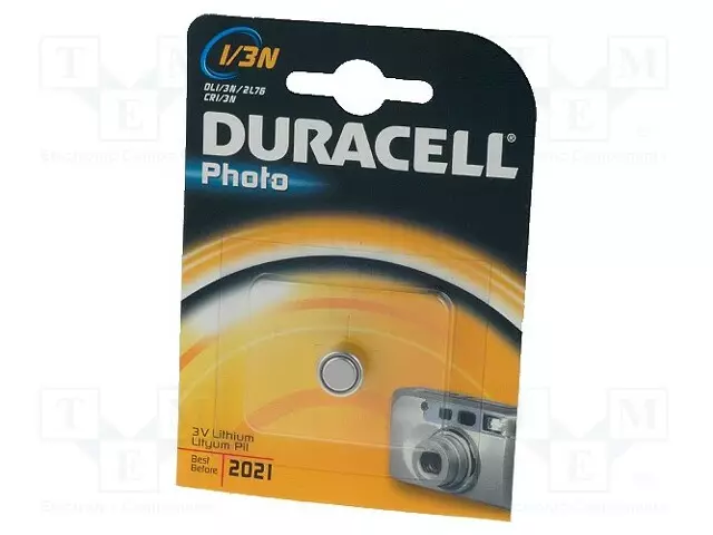 PARISTO: LITIUM - 1/3N,NAPPIPARISTO - 3V - 160MAH - Ø11,6X10,8MM - 1KPL - Alkaliparistot - BAT-13NDR - 1