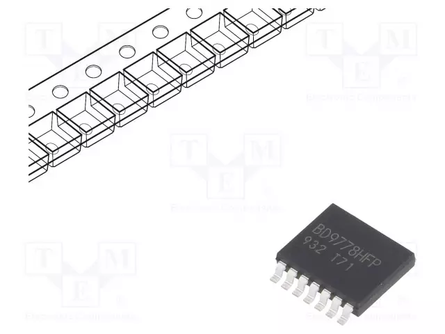 PMIC - DC/DC MUUNNIN - TULOJÄNNITE 7÷35VDC - LÄHTÖJÄNNITE 1÷35VDC - 2A - HRP7 - SMD - Jännitesäätimet - DC/DC piirit - BD9778HFP-TR - 1